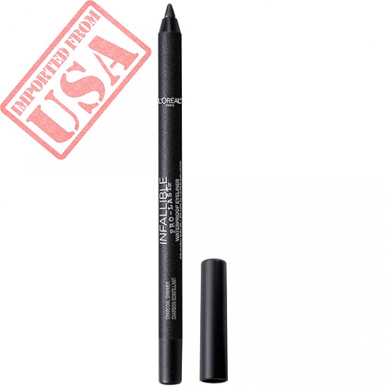 L'Oreal Paris Makeup Infallible Pro-Last Pencil Eyeliner, Waterproof and Smudge-Resistant, Glides on Easily to Create any Look, Black Shimmer, 0.042 oz.