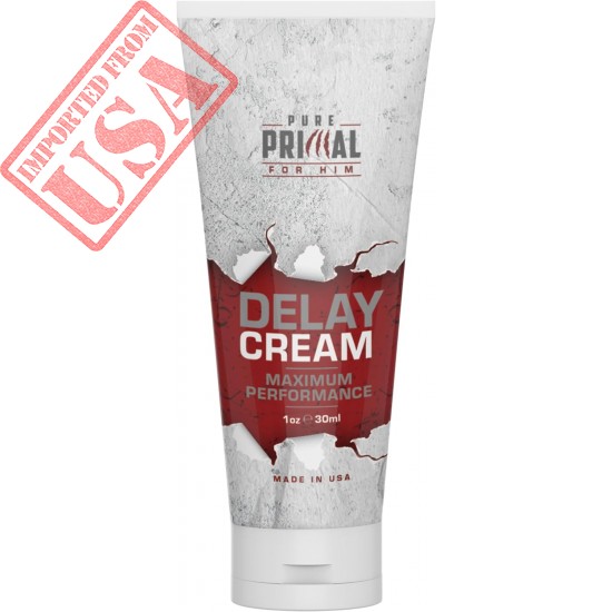 Pure Primal Premium Delay Cream - Male Desensitizer Cream with 4% Lidocaine