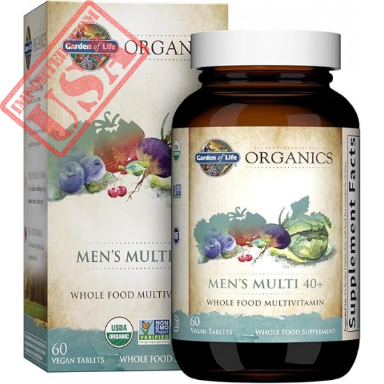 Organic Multivitamin for Men 40+ – 60 Vegan Tablets