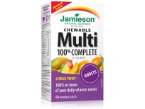 Jamieson 100% Complete Chewable Multivitamin for Adults Citrus Twist Multi, 60 chewable tablets