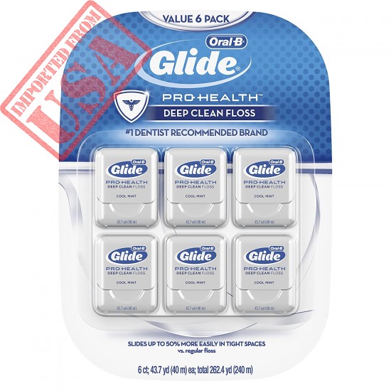 Glide Oral-B Pro-Health Deep Clean Floss, Mint, Pack of 6