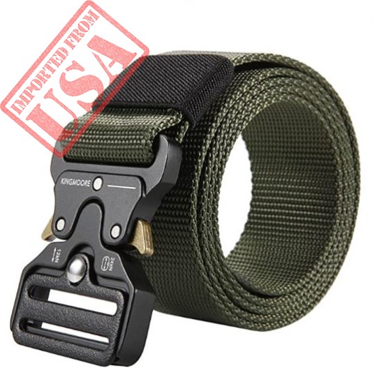 KingMoore Men's Tactical Belt Heavy Duty Webbing Belt Adjustable Military Style Nylon Belts