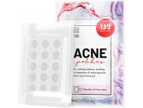 Acne Patches 132 Dots 3 Sizes 8 mm, 10 mm, 12 mm - Hydrocolloid Pimple Patches Blemish Protective Cover Absorbing Spot Treatment Hydrocolloid Dressing Zit Sticker Healing Dot