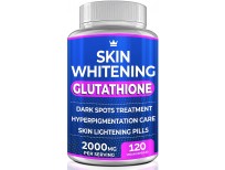 Glutathione Whitening Pills - 120 Capsules 2000mg Glutathione - Effective Skin Lightening Supplement - Dark Spots, Melasma & Acne Scar Remover, Hyperpigmentation Treatment - Anti-Aging Antioxidant