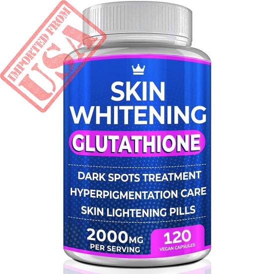 Glutathione Whitening Pills - 120 Capsules 2000mg Glutathione - Effective Skin Lightening Supplement - Dark Spots, Melasma & Acne Scar Remover, Hyperpigmentation Treatment - Anti-Aging Antioxidant