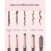 Wavytalk 5 in 1 Curling Iron,Curling Wand Set with Curling Brush and 4 Interchangeable Ceramic Curling Wand