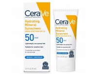 CeraVe 100% Mineral Sunscreen SPF 50 | Face Sunscreen with Zinc Oxide & Titanium Dioxide for Sensitive Skin | With Hyaluronic Acid, Niacinamide, and Ceramides | 2.5 oz