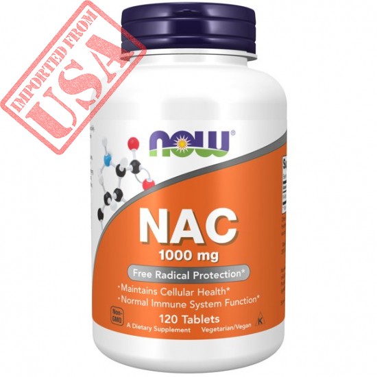 NOW Supplements, NAC (N-Acetyl-Cysteine) 1,000 mg, Free Radical Protection*, 120 Tablets