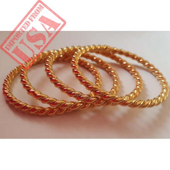 24K Gold Plated Handmade Beautifull designed bangles set 