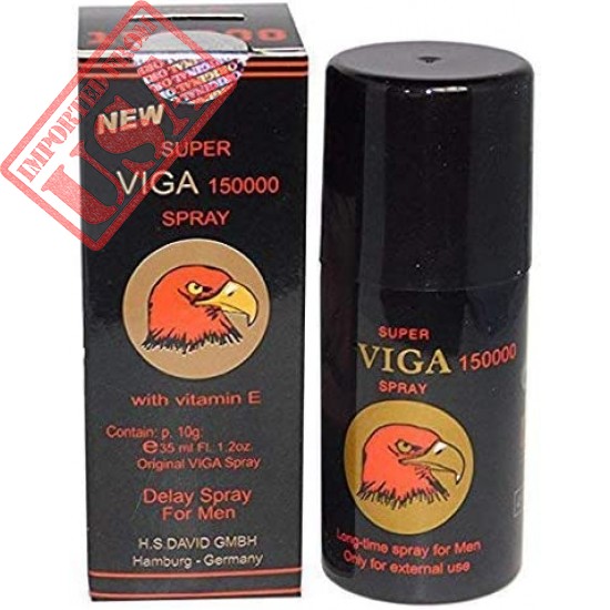 SUPER VIGA 150000 DELAY Spray for Men Extra Strong with Vitamin E Make Your Partner Real Happy Tonight.