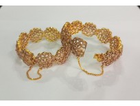 24K Gold Plated Handmade Champagne bangles