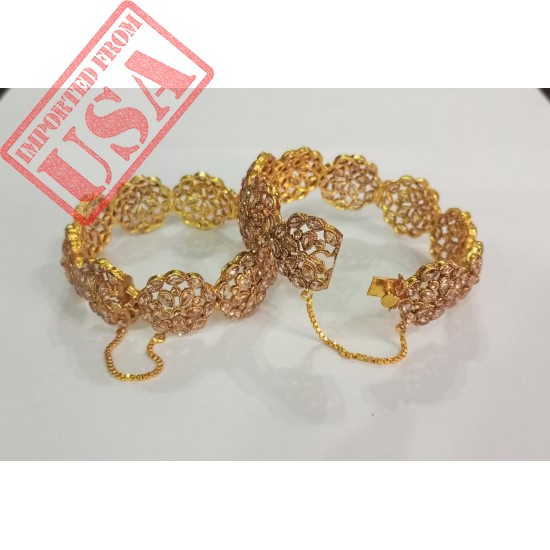 24K Gold Plated Handmade Champagne bangles