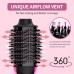 Hair Dryer Brush Blow Dryer Brush in One Upgraded 4 in 1 Hair Dryer and Styler Volumizer with Negative Ion Anti-frizz Ceramic Titanium Barrel Hot Air Hair Straightener Brush 75MM Oval Shape