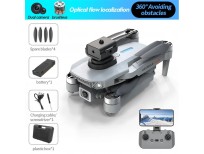 XKJ E88S HD Aerial Bump Airplane Obstacle Avoidance Optical Flow Positioning RC Drone With 1 Battery - Gray
