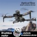 XKJ E88S HD Aerial Bump Airplane Obstacle Avoidance Optical Flow Positioning RC Drone With 1 Battery - Gray