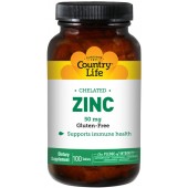 Country Life Zinc 50 mg (Amino Acid Chelate), Tablets, 100-Count