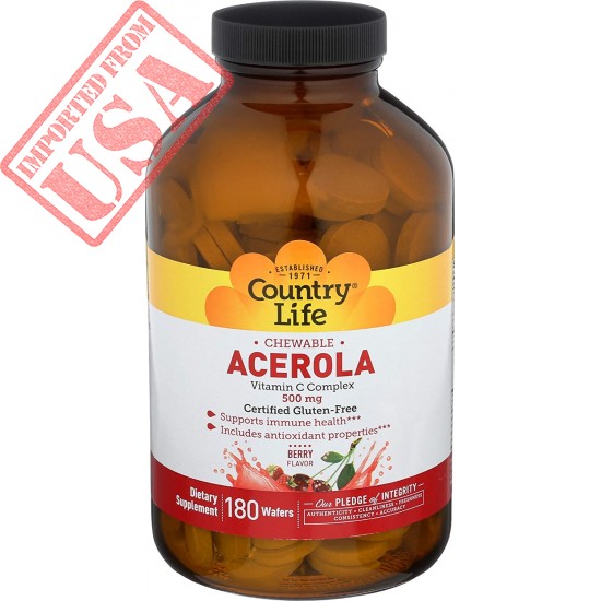Country Life Acerola C, 500 mg, 180-Wafers