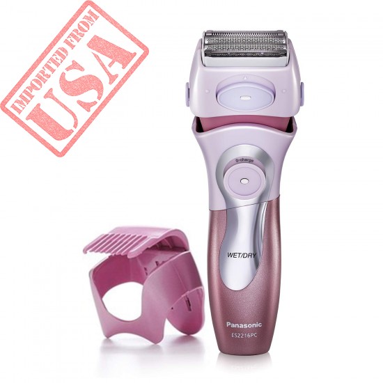 Panasonic Electric Shaver for Women, Cordless 4 Blade Razor, Bikini Trimmer Attachment, Pop-up Trimmer, Wet Dry Operation, Close Curves – ES2216PC