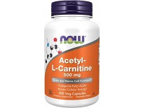 NOW Supplements, Acetyl-L Carnitine 500 mg, Amino Acid, Brain And Nerve Cell Function*, 200 Veg Capsules
