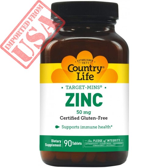 Country Life Target Mins Zinc 50Mg Tablets, 90 Count