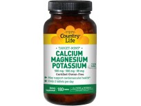 Country Life Target Mins Calcium Magnesium Potassium 500mg/500mg/99mg 180-Tablet