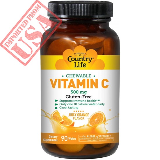 Country Life Vitamin C Wafer 500 mg, 90 wafers