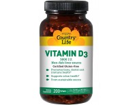 Country Life Vitamin D3 5000 I.U, 200-Softgel