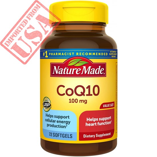 Nature Made CoQ10 100 mg Softgels, 72 Count Value Size for Heart Health