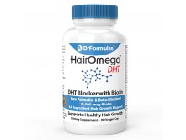 DrFormulas DHT Blocker for Men and Women | HairOmega Advanced Hair Growth Supplements with Biotin 5000 mcg | Hair Loss Vitamins Pills, 45 Day Supply