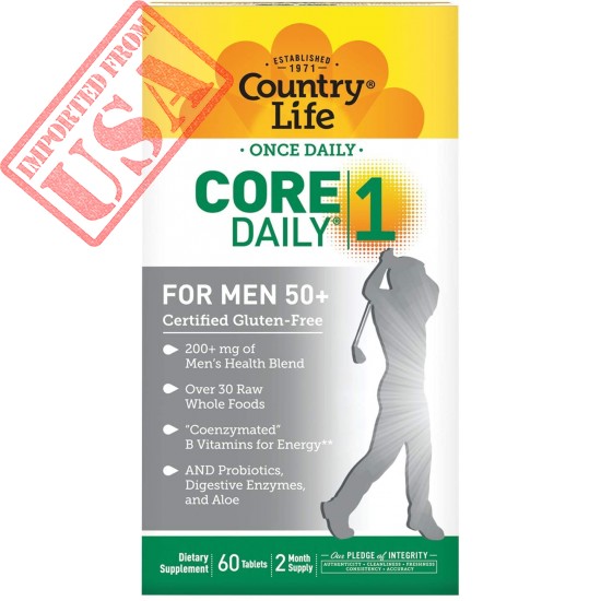 Country Life Core Daily 1 for Men 50 Plus Dietary Supplement, 60 Count