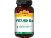 Country Life Vitamin D3 1000 IU Soft Gels, Large, 200 sg, 200 Count