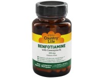 Country Life Vitamin B1 with Benfotiamine Capsules, 60 Count