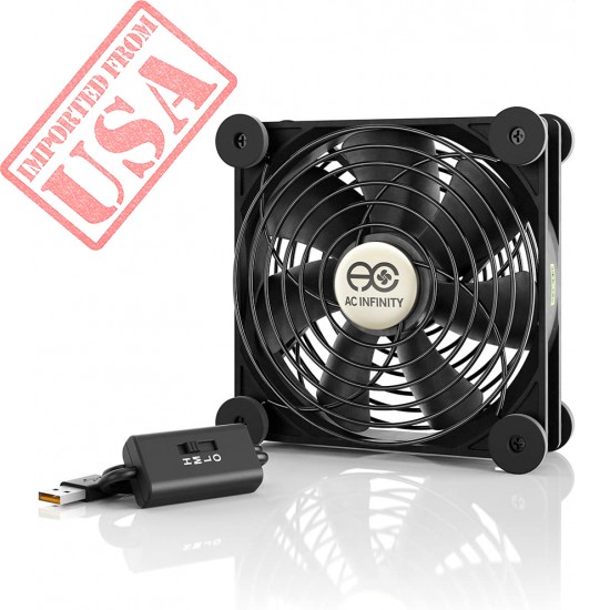 AC Infinity MULTIFAN S3, Quiet 120mm USB Fan, UL-Certified for Receiver DVR Playstation Xbox Computer Cabinet Cooling