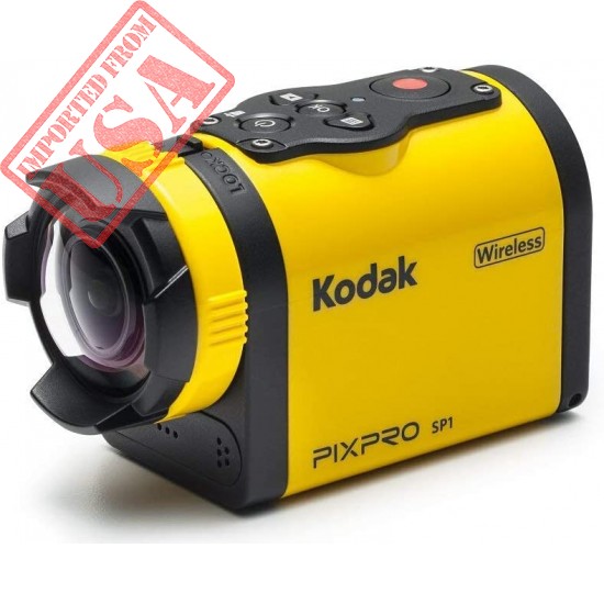 Kodak PIXPRO SP1 Action Cam with Explorer Pack 14 MP Water/Shock/Freeze/Dust Proof, Full HD 1080p Video, Digital Camera and 1.5" LCD Screen (Yellow)