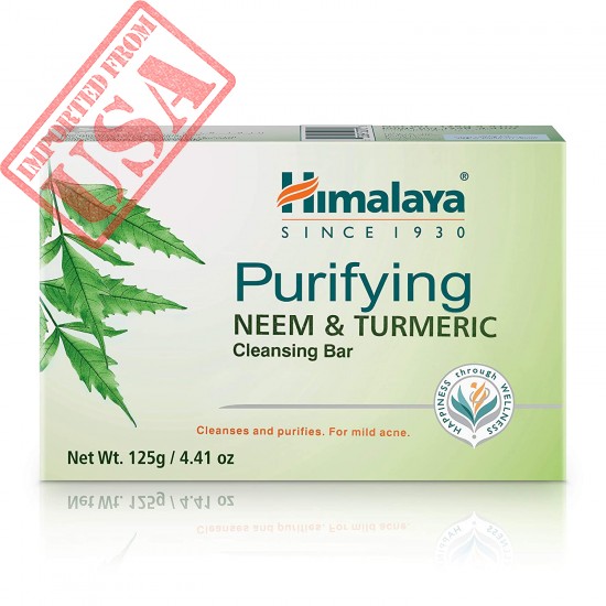 Himalaya Purifying Neem & Turmeric Cleansing Bar for Clean and Healthy Looking Skin, 4.41 Oz (125 gm)