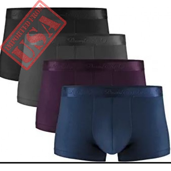 DAVID ARCHY Men's Underwear Ultra Soft Micro Modal Trunks Boxer Briefs with Fly Boxer Shorts