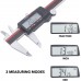 VINCA DCLA-0605 Electronic Digital Vernier Micrometer Caliper Measuring Tool Stainless Steel Large LCD Screen 0-6 Inch/150mm, Inch/Metric/Fractions, Red/Black