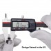 VINCA DCLA-0605 Electronic Digital Vernier Micrometer Caliper Measuring Tool Stainless Steel Large LCD Screen 0-6 Inch/150mm, Inch/Metric/Fractions, Red/Black
