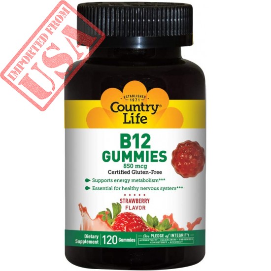 Country Life - Vitamin B12-120 Gummies - Strawberry