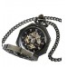 Carrie Hughes Steampunk Vintage Gold Tone Octagon Skeleton Mechanical Pocket Watch with Chain Christmas Gifts CHPW02