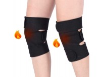 Self-Heating Knee Support, 1 Pair Cold-Proof Adjustable Tourmaline Magnetic Therapy Pad Arthritis Brace Protective Belt with Basic Open Patella Stabilizer