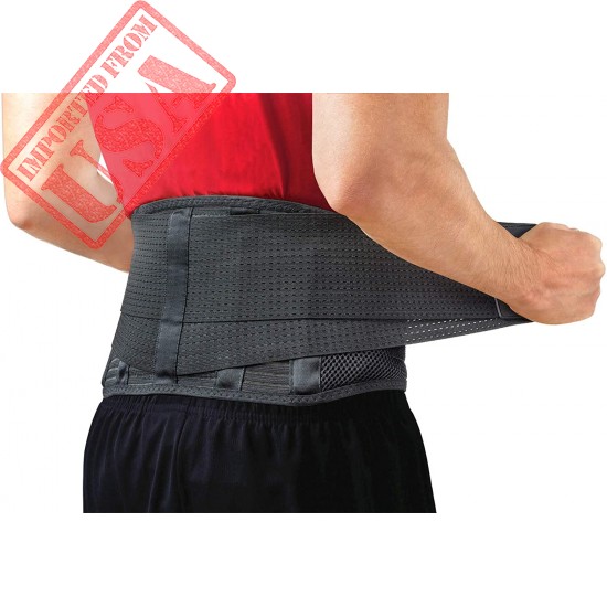 Back Brace by Sparthos - Immediate Relief from Back Pain, Herniated Disc, Sciatica, Scoliosis and more! - Breathable Mesh Design with Lumbar Pad - Adjustable Support Straps- Lower Back Belt -Size Med
