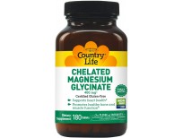 Country Life - Chelated Magnesium Glycinate, 400 mg - 180 Tablets