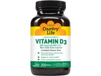 Vitamin D3 10000 IU Country Life 200 Softgel