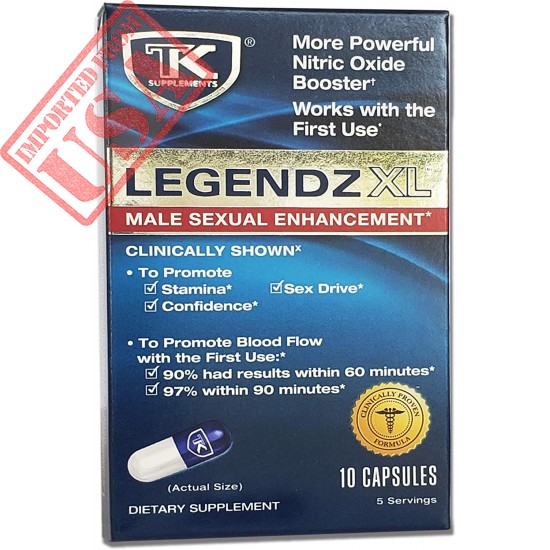 TK Supplements Legendz XL Male Enhancement - Promotes Stamina, Confidence and Sex Drive - Works with the First Use - Made in the USA