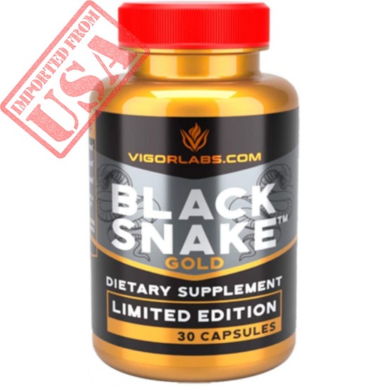 Limited Edition Black Snake Gold By Vigor Labs, Men's Enlargement Supplement, Enhances Blood Flow for Firmness and Size
