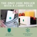 Jade Roller and Gua Sha Set w/Fridge Case - 100% Natural Jade Stone Roller & Gua Sha - Video Tutorial & Ebook Included - Real Jade Roller for Face