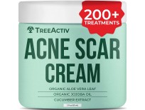 TreeActiv Acne Scar Cream | Pimple Fade Cream Moisturizer for Face and Body | Cystic Acne Spot Treatment with Manuka Honey & Vitamin E Oil for Scars, Blemishes, Marks, & Dark Spots | 200+ Treatments