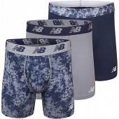 New Balance Men's 6" Boxer Brief Fly Front with Pouch, 3-Pack