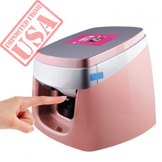 TUOSHI NP10 3d Intelligent Nail Printer Machine - Professional Digital Nail Art Printer - Support WiFi DIY USB (Pink)